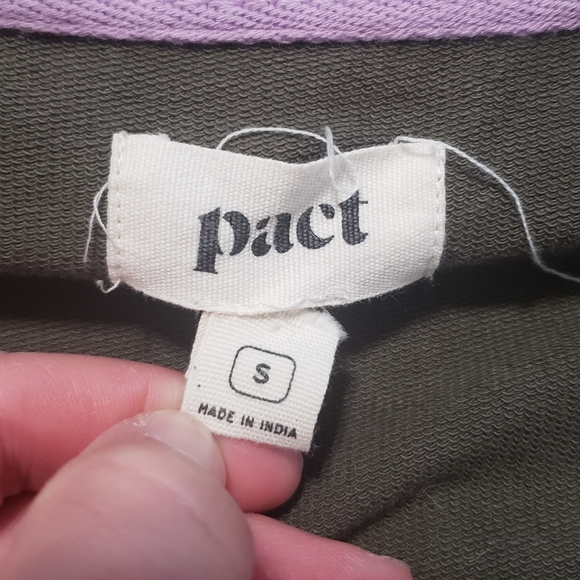 Pact Organic Cotton Quarter Zip Pullover Sweatshirt Jacket Women's Small S - Picture 5 of 11